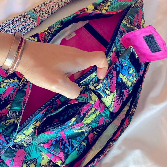 KAVU Tropical Bright Palms Beach Travel Hiking Sling Backpack - Picture 7 of 13